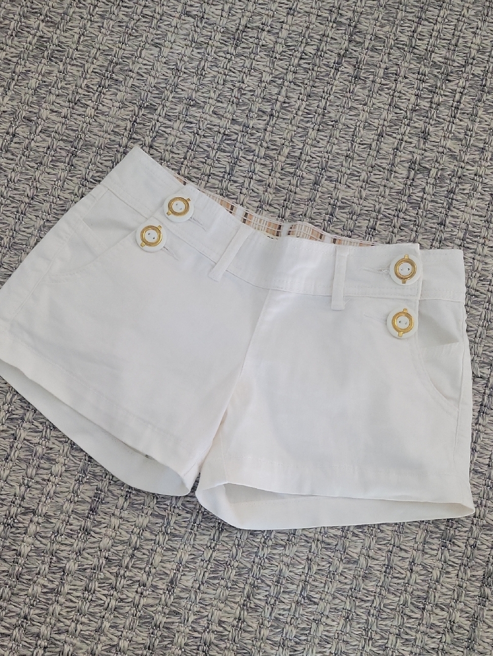 Zanadi White  Sailor Short with Gold Buttons Size 0 - Picture 10 of 10